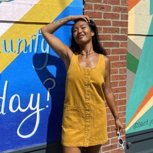 Jungmaven Jumper Dress, Marigold, Women's XL